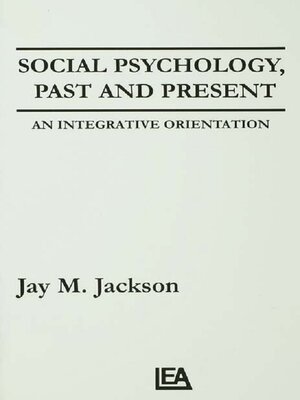 cover image of Social Psychology, Past and Present